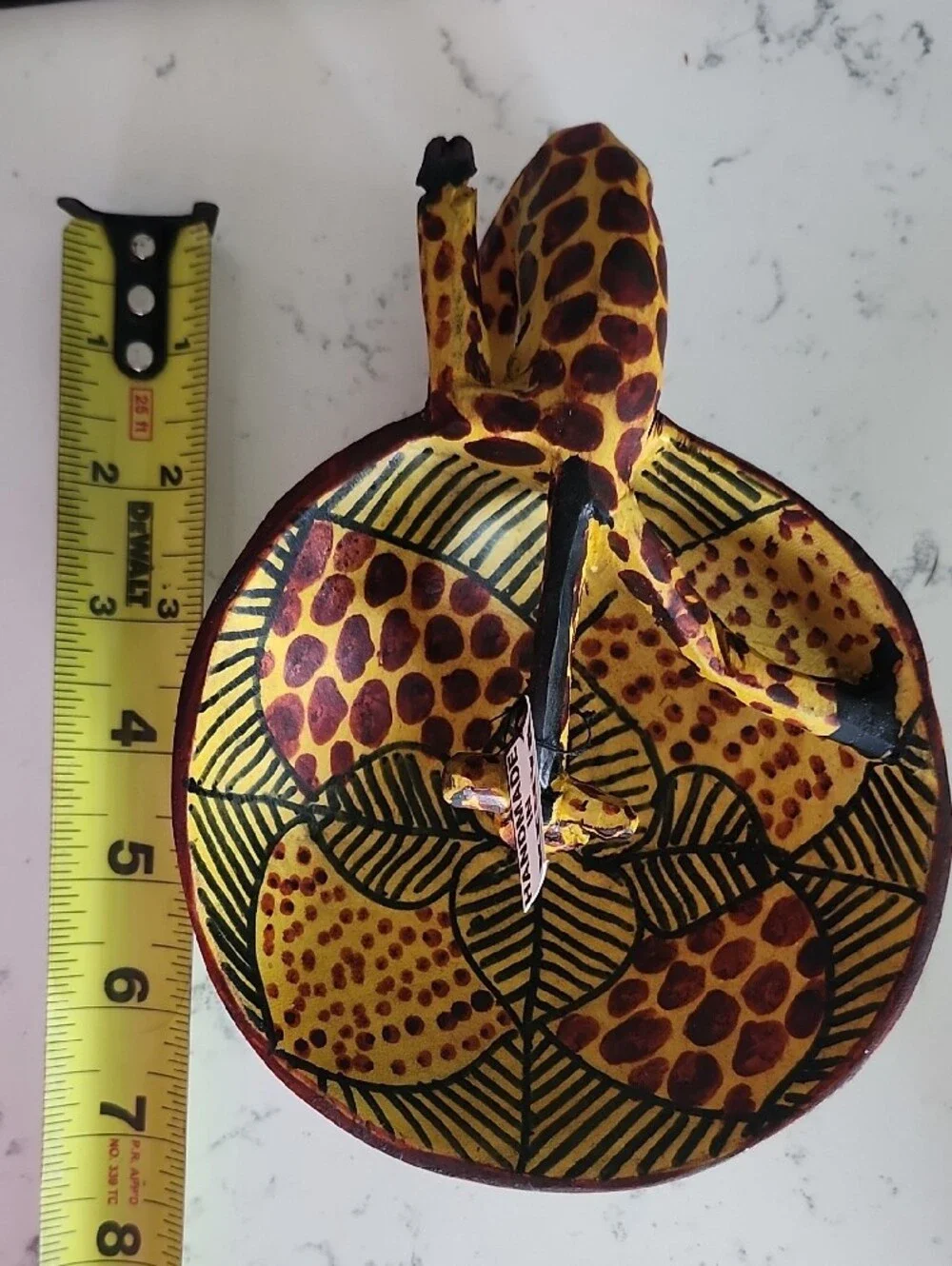 Kenya Handmade Yellow & Brown Giraffe Decorative Sculpture - Home Accents